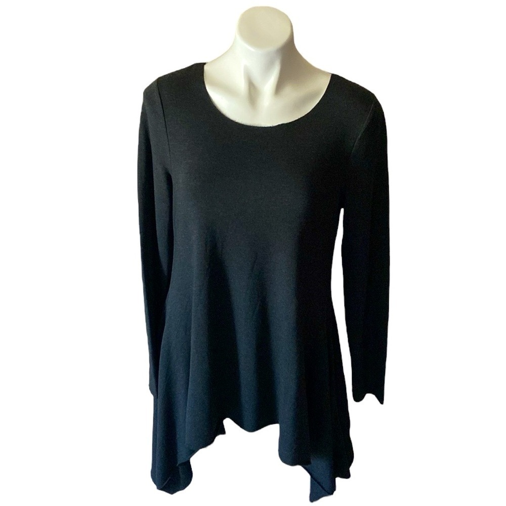 Cupio Charcoal Gray Long Sleeve Stretchy Tunic Size Medium